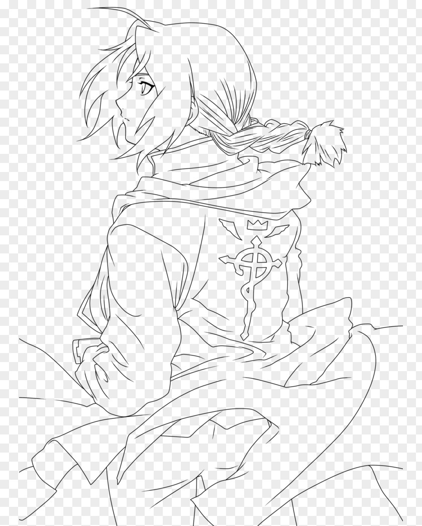 Edward Elric Alphonse Roy Mustang Fullmetal Alchemist Line Art PNG