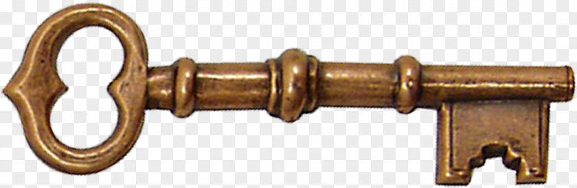 Golden Key Metal Padlock PNG
