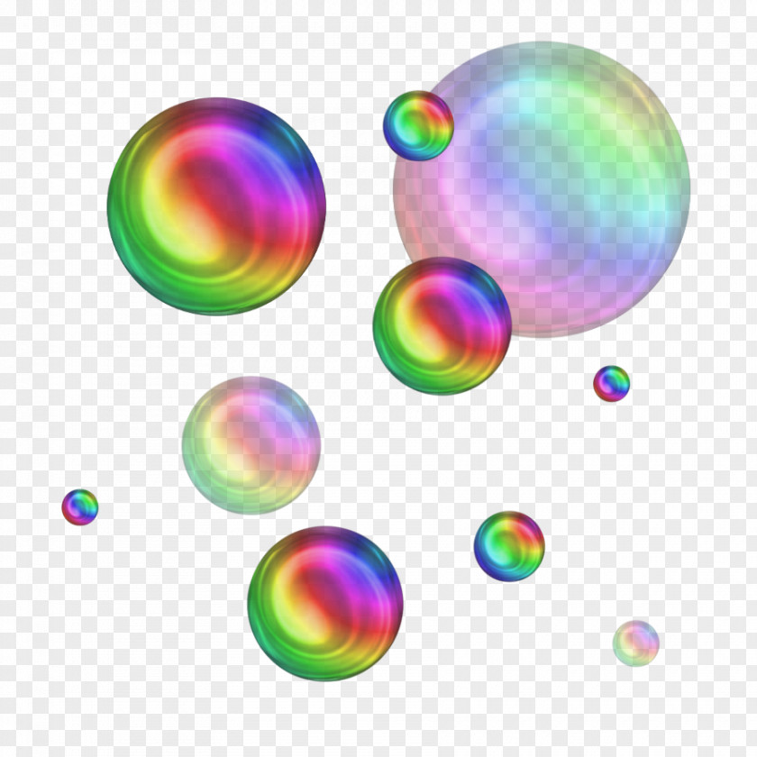 Colorful Bubble Drop Editing Clip Art PNG
