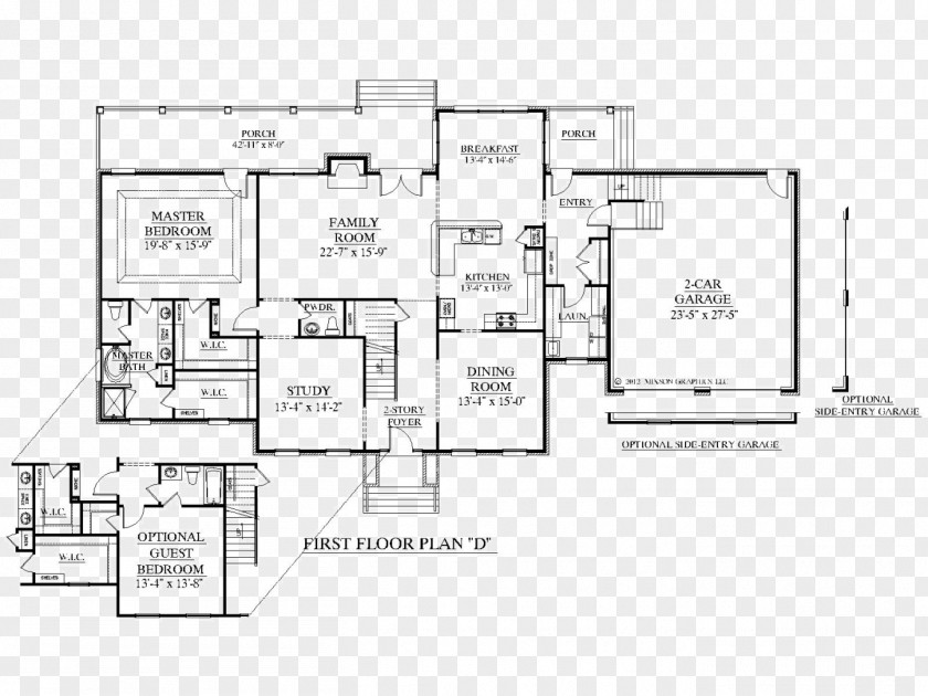 House Plan Bonus Room Floor Bedroom PNG