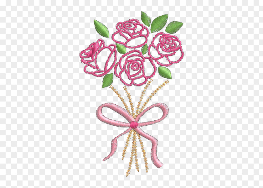 Flower Floral Design Cut Flowers Garden Roses Bouquet Embroidery PNG