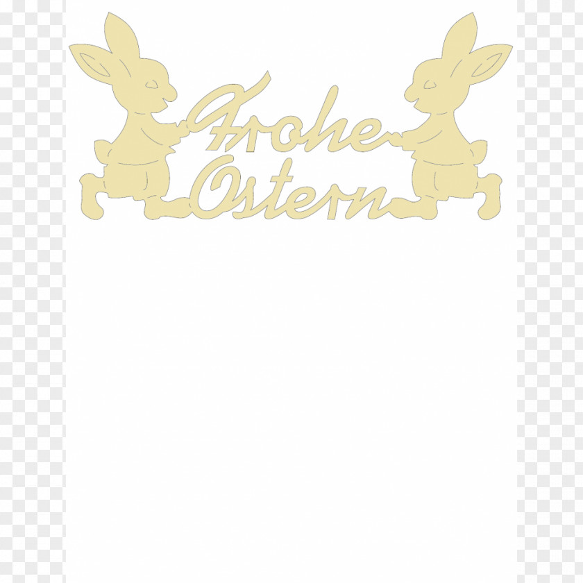 Frohe Ostern Deer Logo Character Font PNG