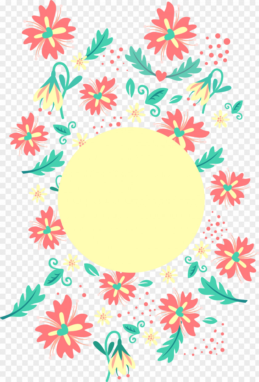 Red Circle Flower Clip Art PNG