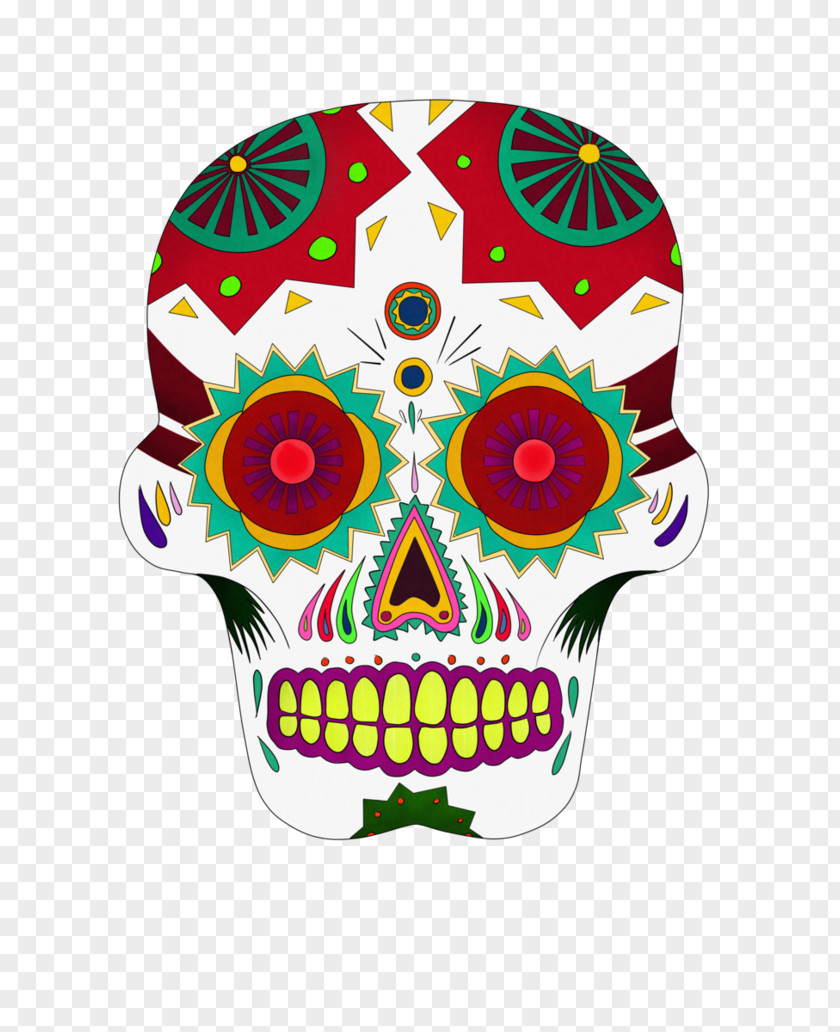 Sugar Calavera Mexican Cuisine Skull Day Of The Dead Clip Art PNG