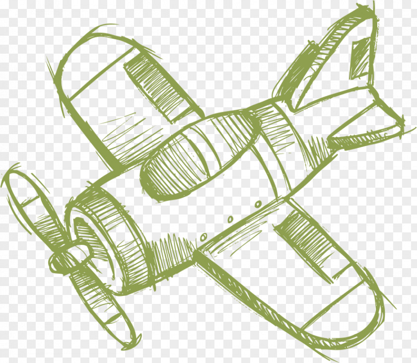 Aircraft Airplane Drawing Sketch PNG