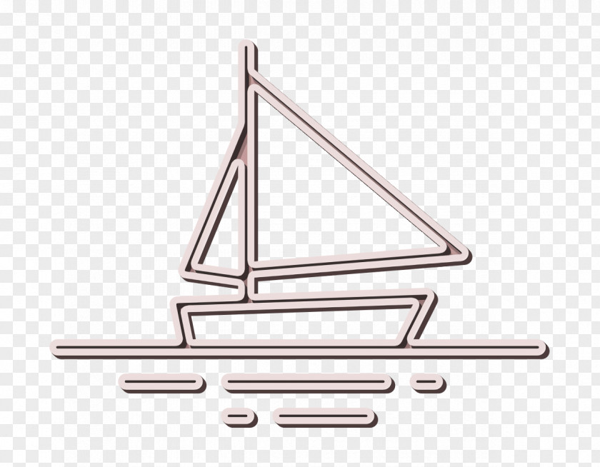 Boat Icon Yacht Lineal Landscapes PNG