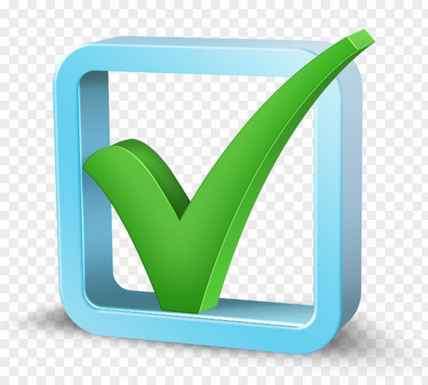 Check Mark Checkbox 3D Computer Graphics PNG