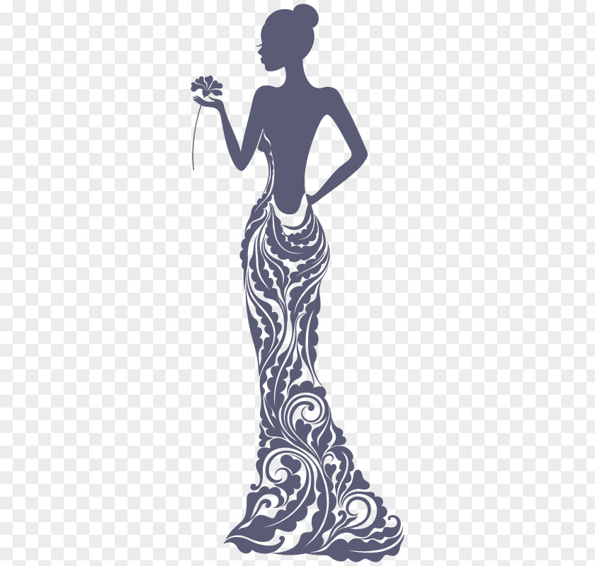 Dress Silhouette Drawing Evening Gown PNG