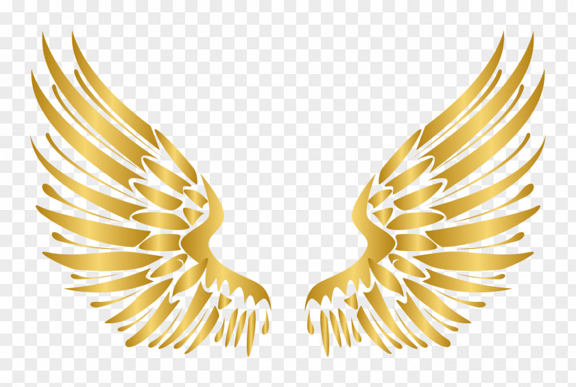 European-style Luxury Golden Wings Vector Elements Euclidean Nail Element PNG