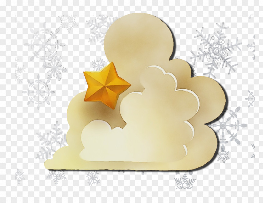 Heart Cloud Yellow Leaf Clip Art PNG