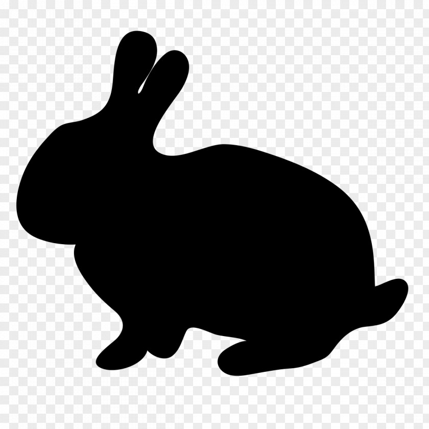 Silhouette Blackandwhite Rabbit Rabbits And Hares Hare Black-and-white PNG