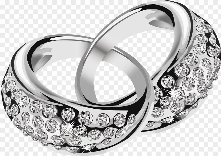 Silver Rings With Diamonds Wedding Ring Engagement Clip Art PNG