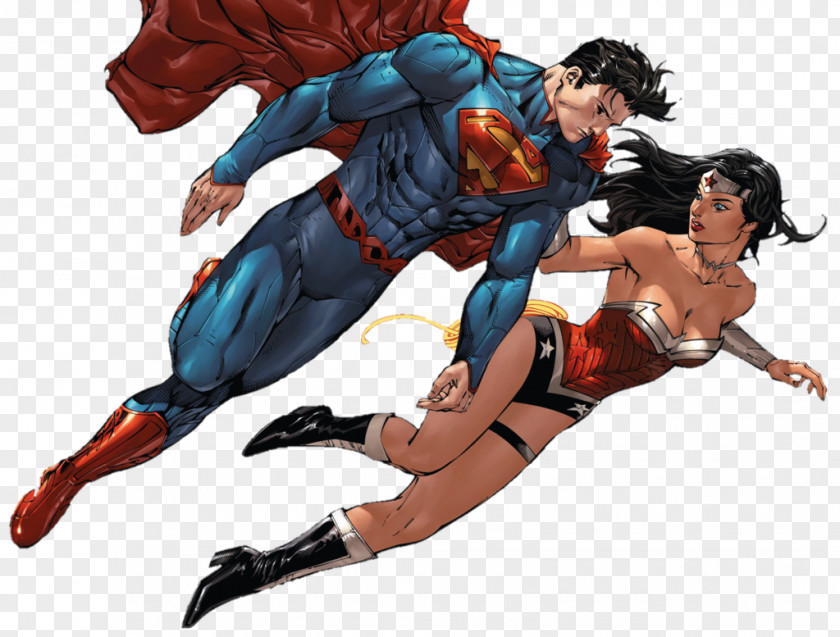 Cartoon Cool Man Wonder Woman Superman Faora Lois Lane Batman PNG