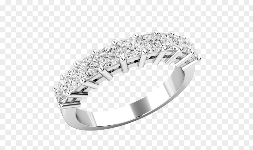 Eternity Ring Diamond Cut Princess PNG