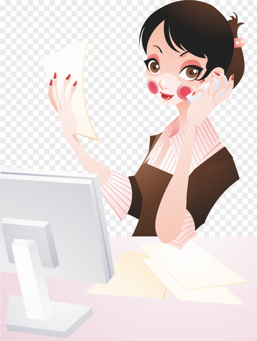 Look At The File To Call Big Eyes Of Women Woman Computer PNG