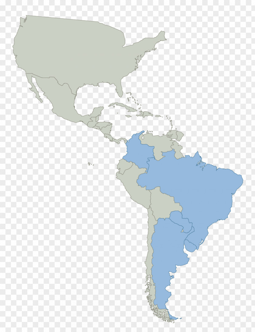 Map Latin America Organization Of American States English PNG