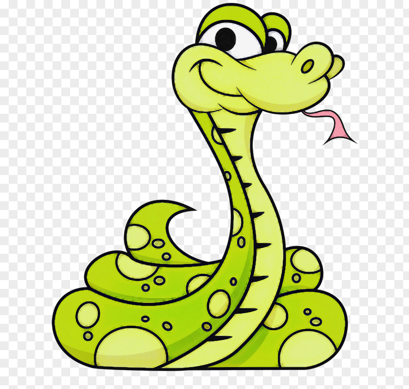 Green Cartoon Reptile Mamba Animal Figure PNG