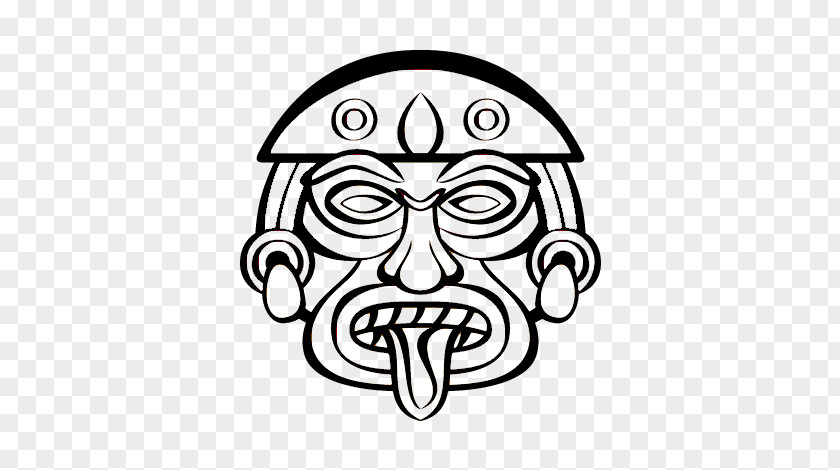 Mask Culture Aztec Calendar Stone Coloring Book Maya Civilization Drawing PNG
