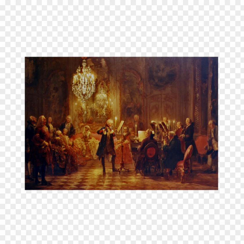 Painting Concert For Flute With Frederick The Great In Sanssouci Concerto PNG