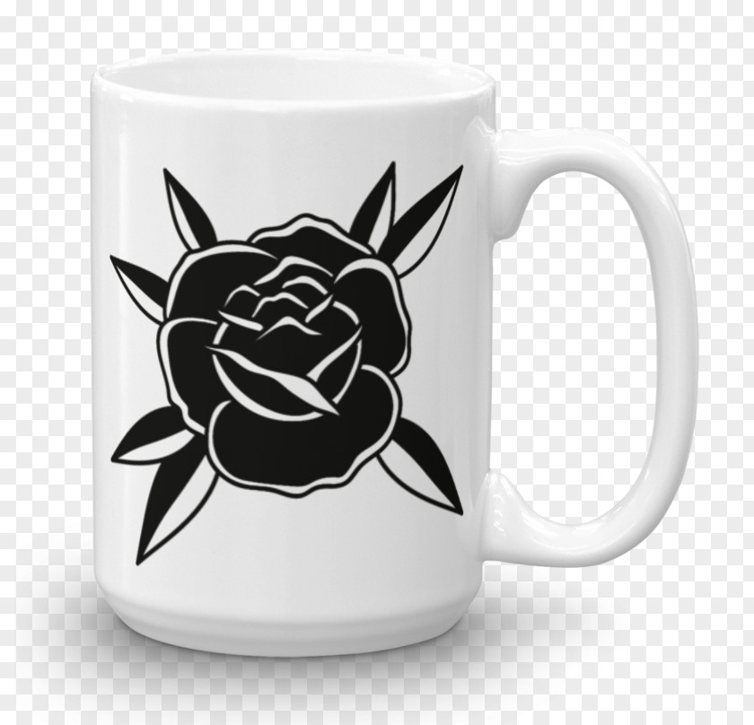 Rose Old School (tattoo) Flash White PNG