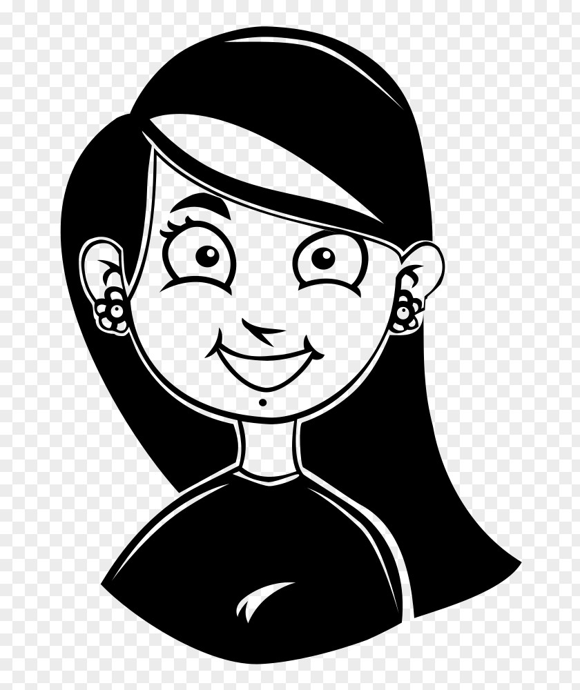 Smiley PNG , smiling girl clipart PNG