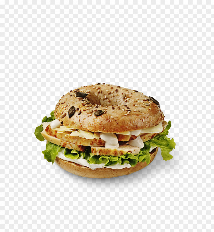 Bagel Cheeseburger Breakfast Sandwich Salmon Burger Caesar Salad PNG