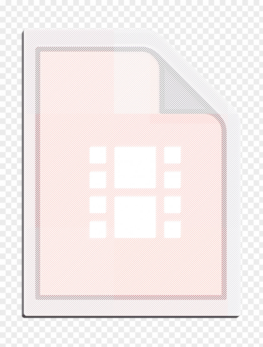 Beige Rectangle Movie Icon PNG