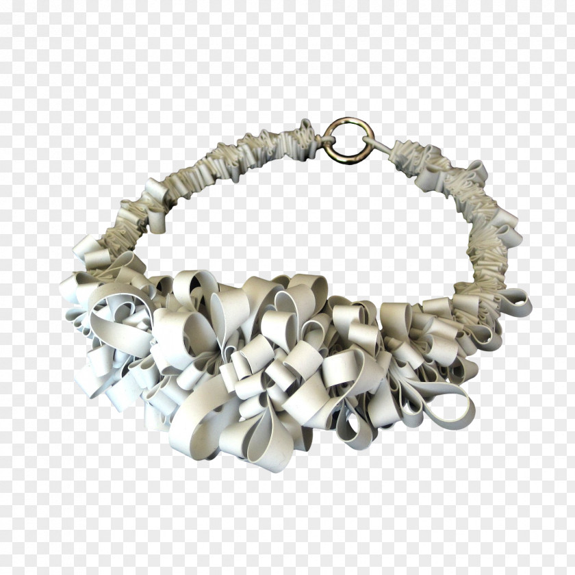 Rubber Strip Bracelet Jewellery Necklace Jewelry Design Silver PNG