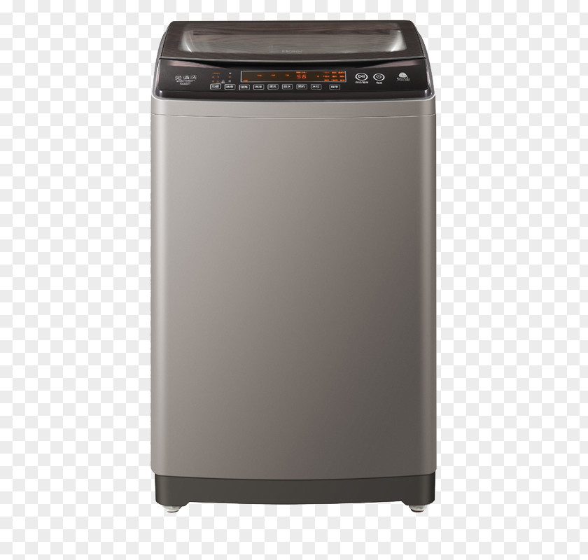 Silver Grey Washing Machine Haier Refrigerator Clothes Dryer PNG