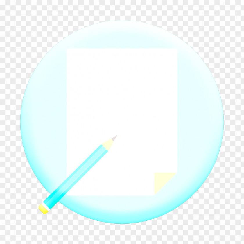 Teal Aqua Edit Icon Education Writing PNG