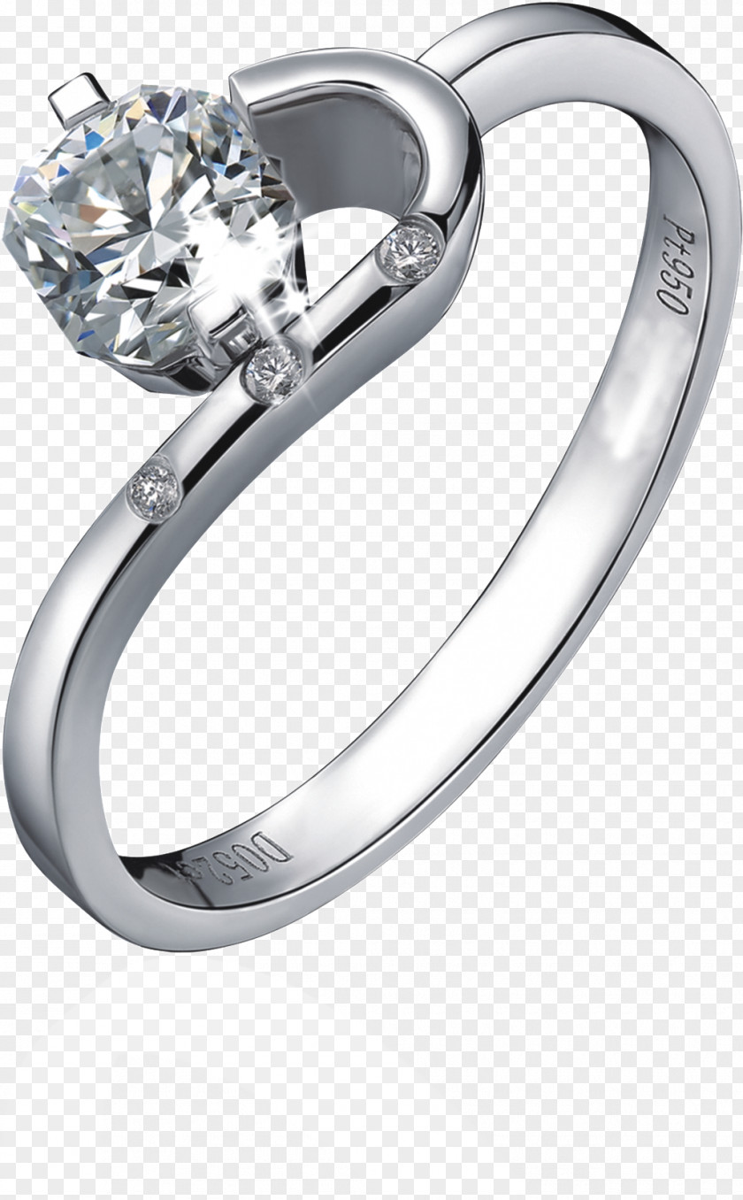 Beautiful Ring Diamond Silver Design PNG