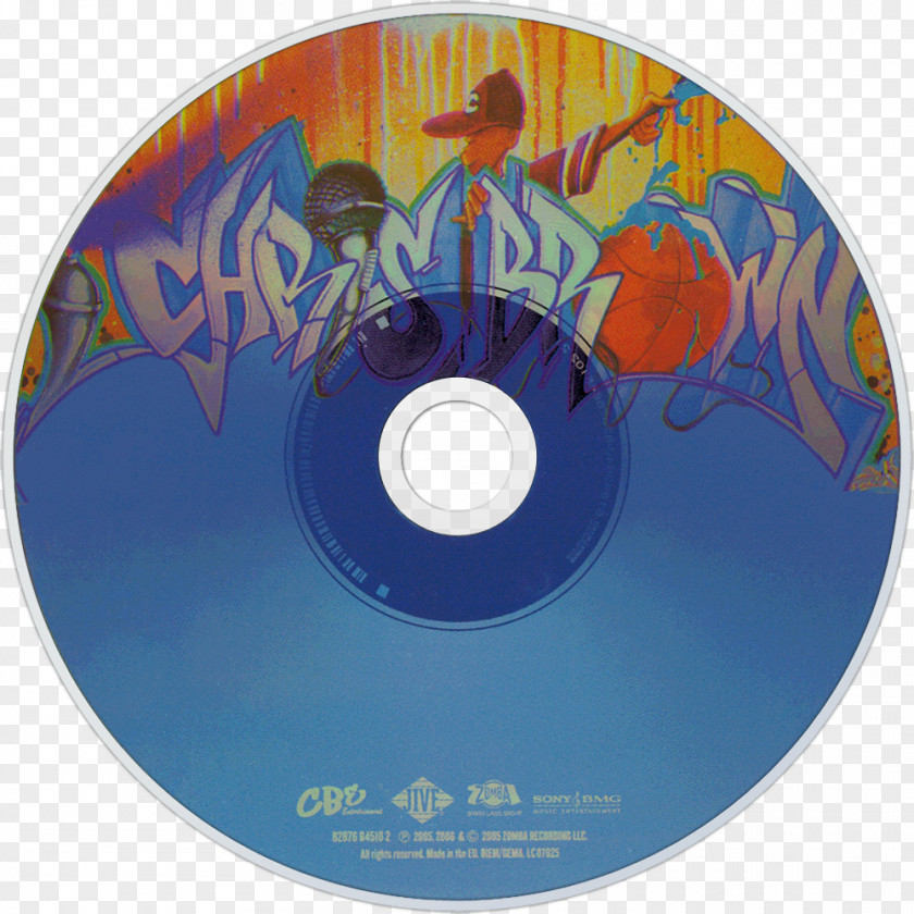 Chris Brown Compact Disc Graffiti Disk Storage PNG