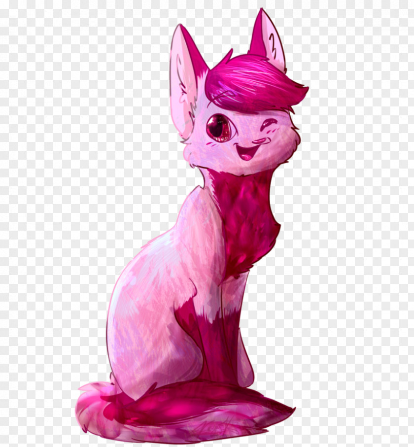 Dog Figurine Pink M Tail PNG
