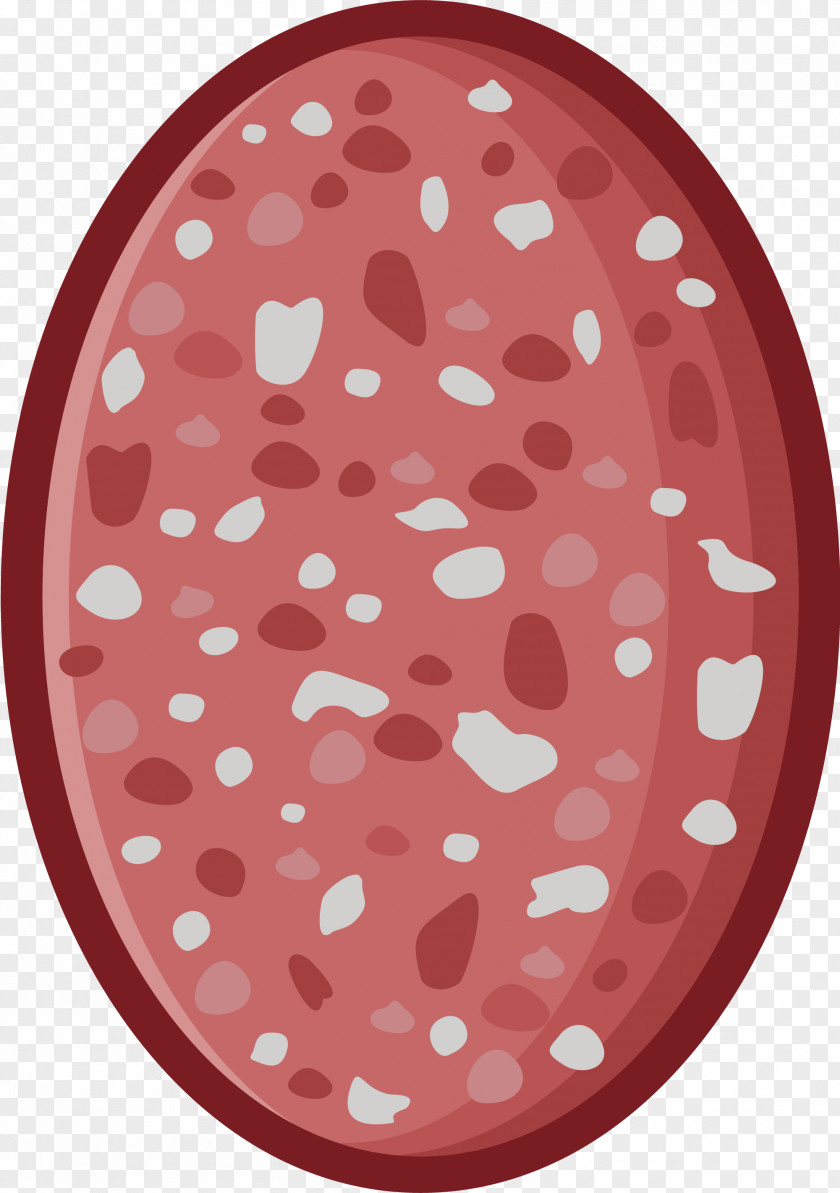 Hand Painted Red Sausage Ham Lorne Meat PNG