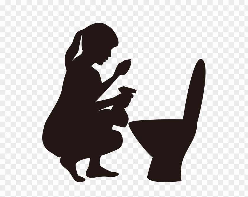 Silhouette Toilet Image Illustration Cleaning PNG