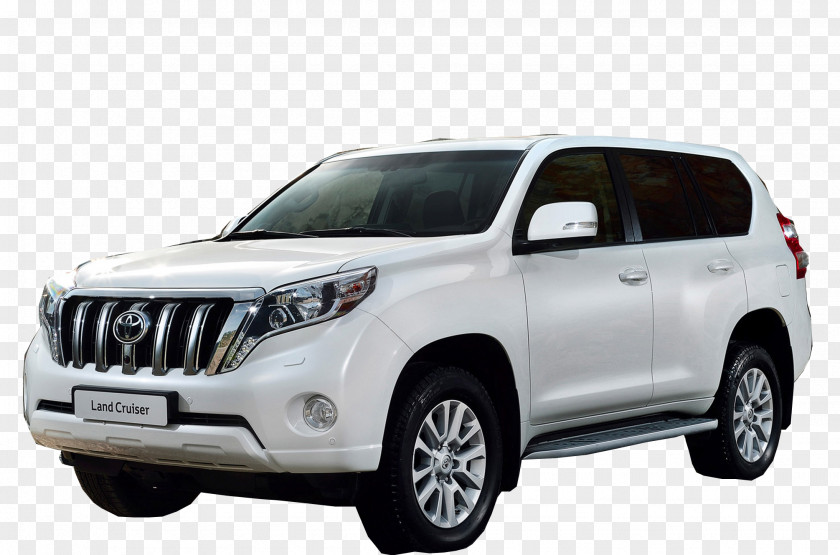 White Sport Utility Vehicle Toyota Land Cruiser Prado Car RAV4 PNG