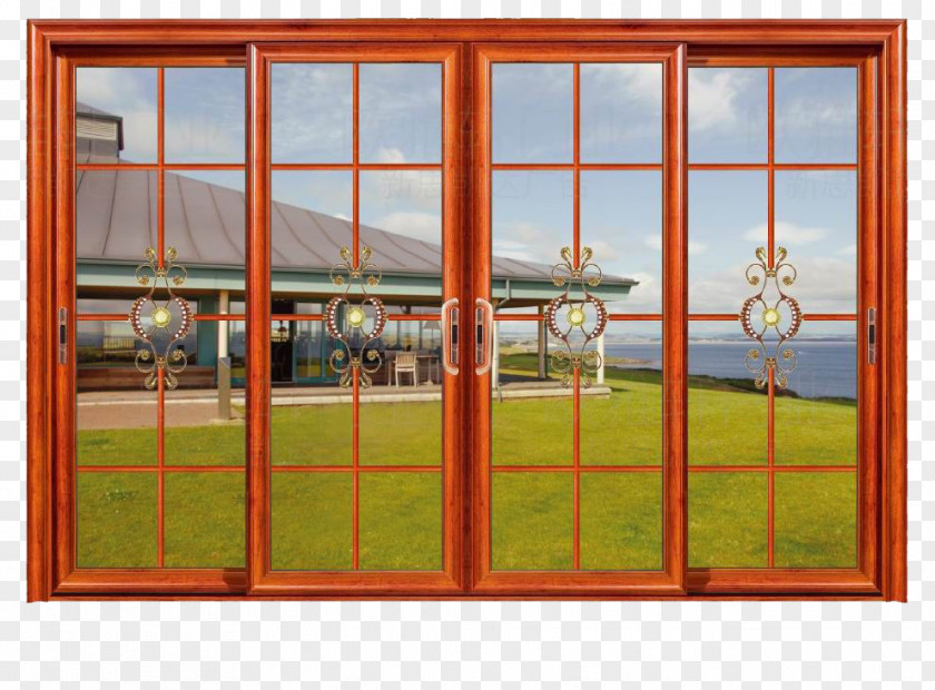 Classic Color Sliding Door Window Aluminium Alloy Glass PNG