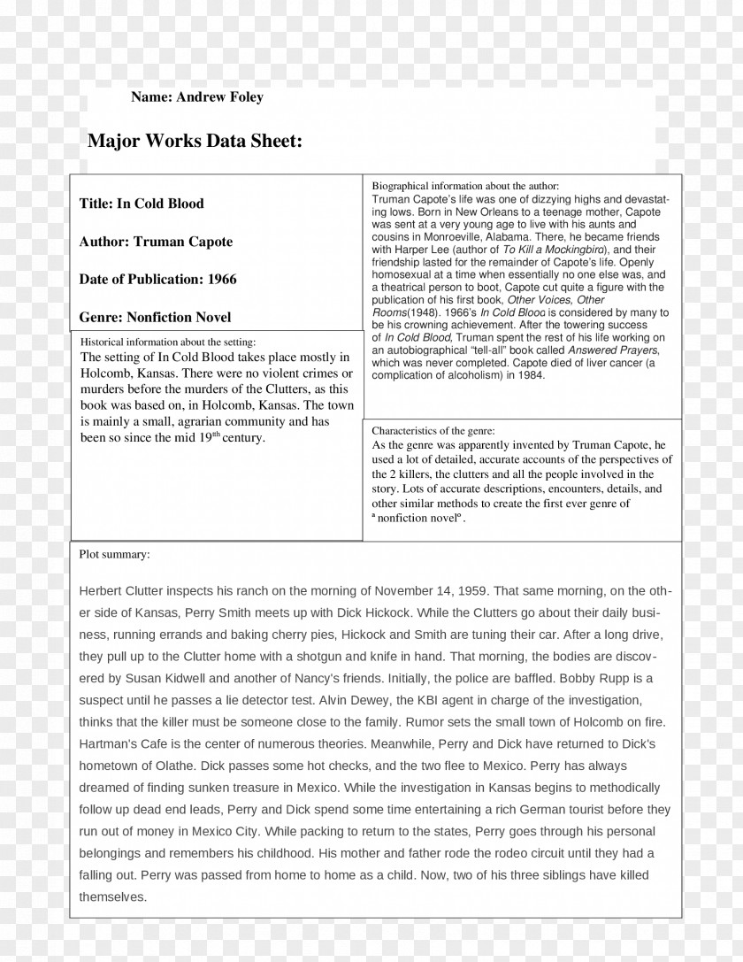 Cold Blooded Document Datasheet Template PDF PNG