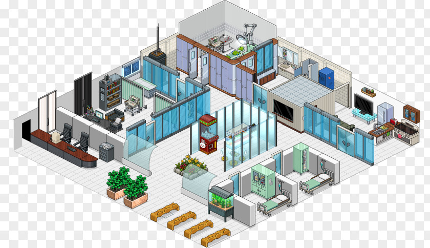 Habbo Hospital Health Care Isometric Projection Patient PNG