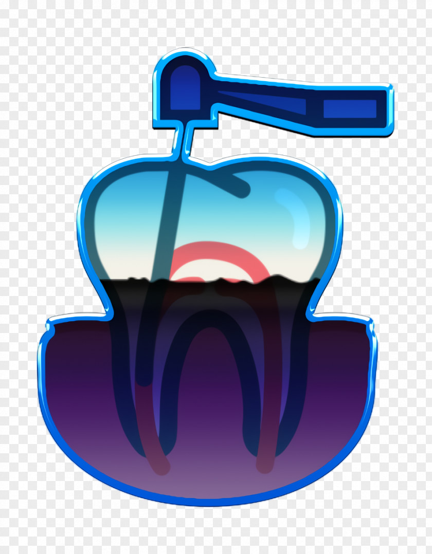 Logo Electric Blue Teeth Cartoon PNG