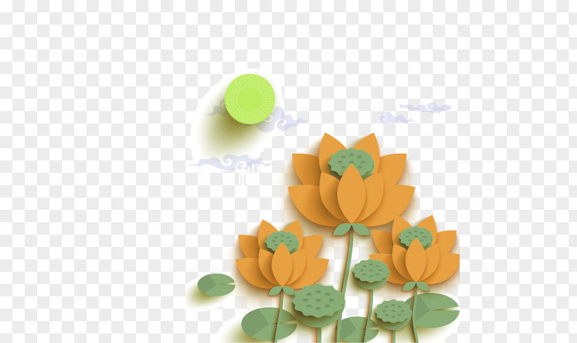 Paper Cut,Lotus Clip Art PNG