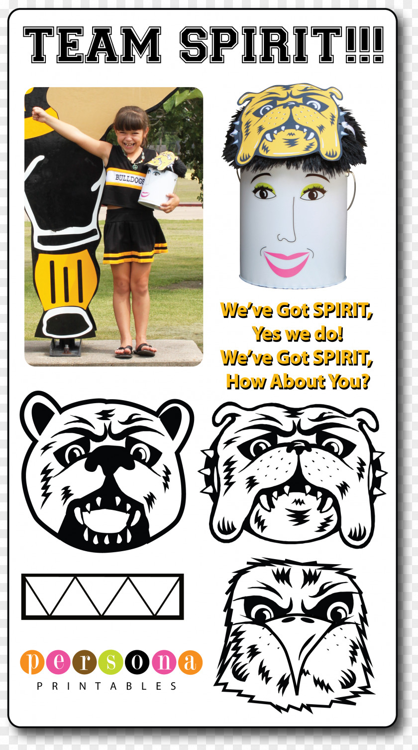 Team Spirit Cartoon Headgear Poster PNG