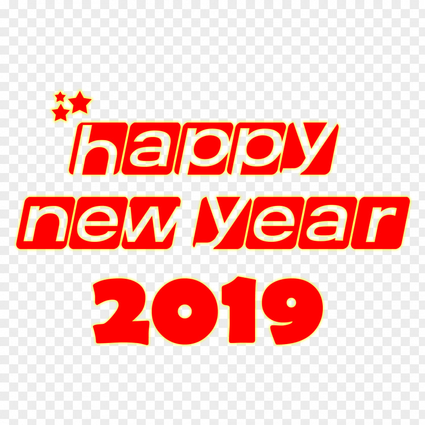 2019 Happy New Year Transparent Background. PNG