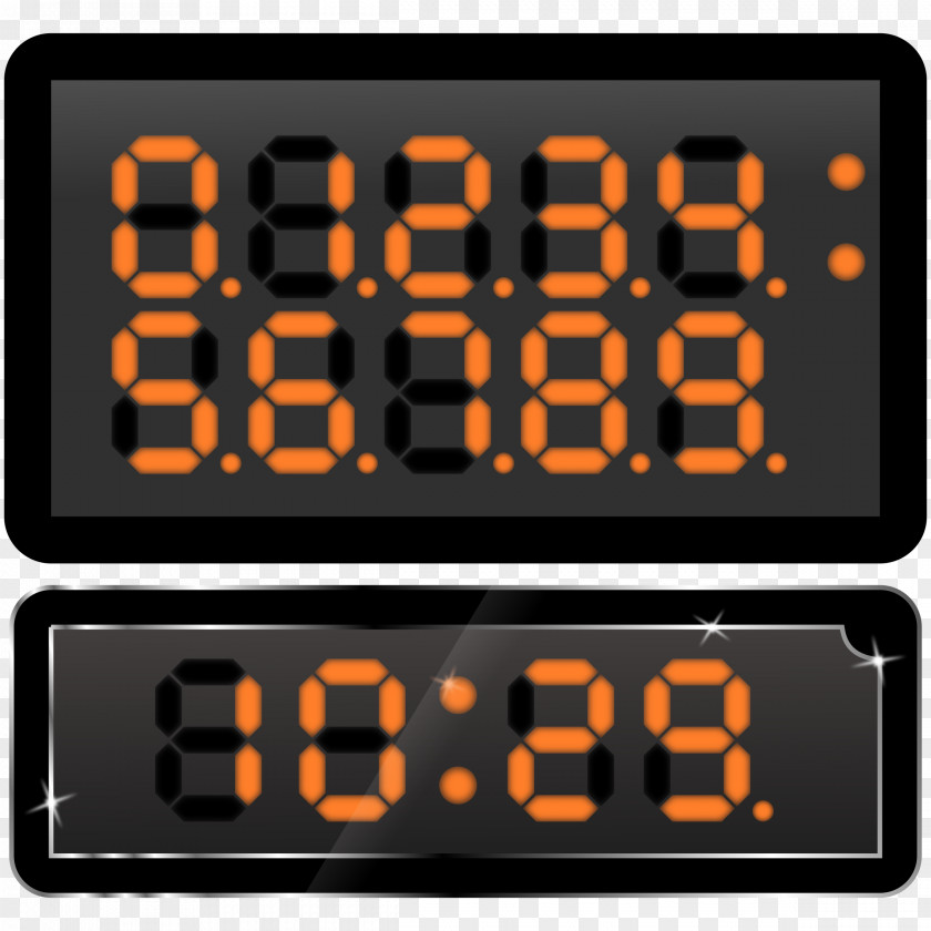 Clock Timer Digital Data Display Device PNG