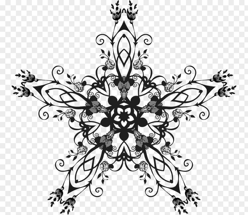 Design Black And White Floral Vector Graphics Visual Arts PNG