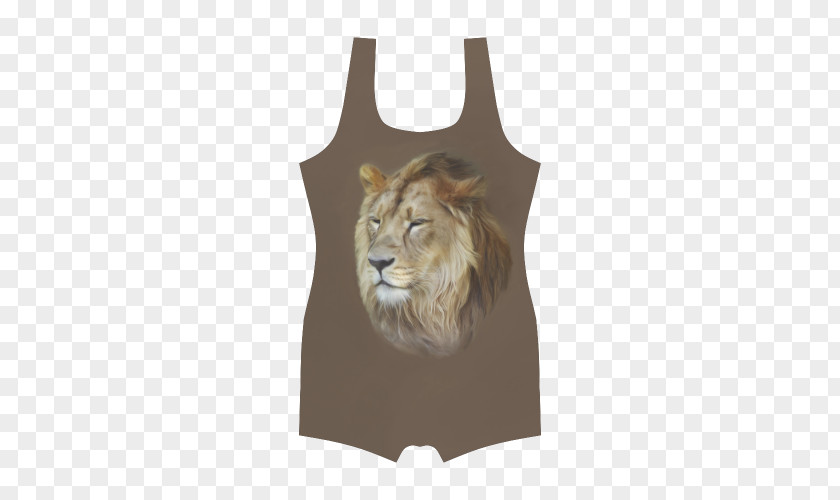 Painted Lion Cat Mammal Carnivora Animal PNG