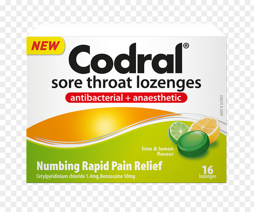 Sore Throat Lozenge Codral Common Cold PNG