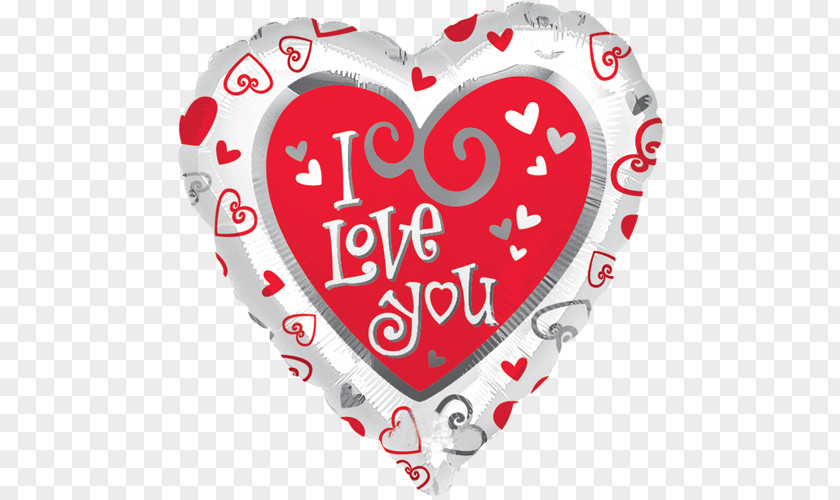 Balloon Foil I Love You Heart Anagram PNG