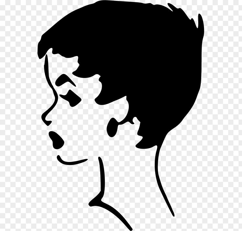 Head Profile Silhouette Cartoon Clip Art PNG