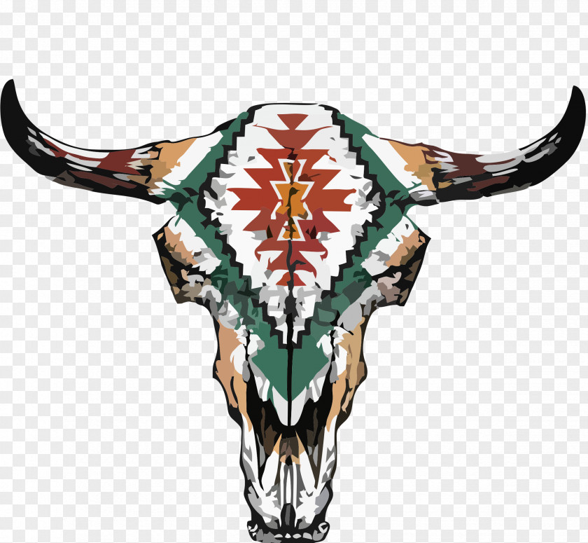 Deer Bison Aurochs Skull Horn PNG